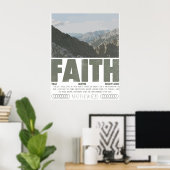 Matthäus 17:20 Glaube kann Berge versetzen Poster (Heimbüro)