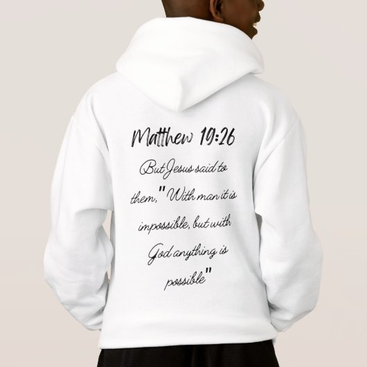 Matthäus 19:26 hoodie (Rückseite)