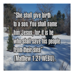 Matthäus 1:21 WEBU Poster