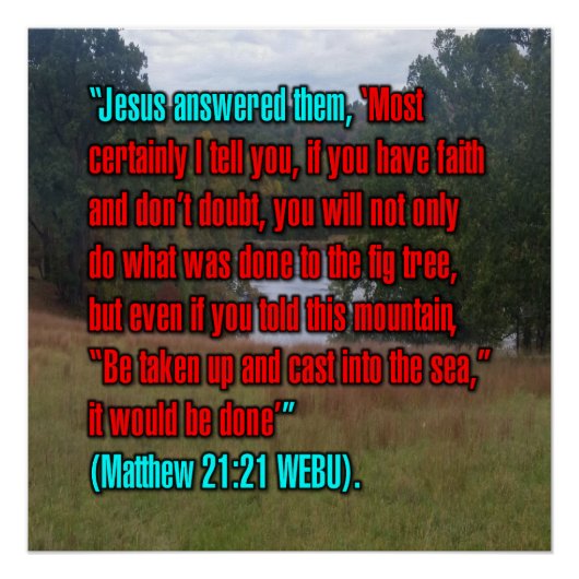 Matthäus 21:21 WEBU Poster (Vorderseite)