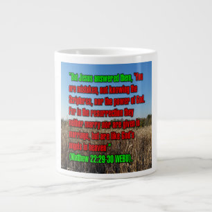 Matthäus 22:29-30 WEBU Mug Jumbo-Tasse