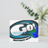 Matthäus 28:19 Postkarte (Stehend Vorderseite)