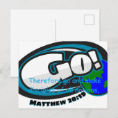 Matthäus 28:19 Postkarte (Vorne/Hinten)