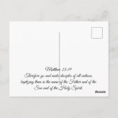 Matthäus 28:19 Postkarte (Rückseite)