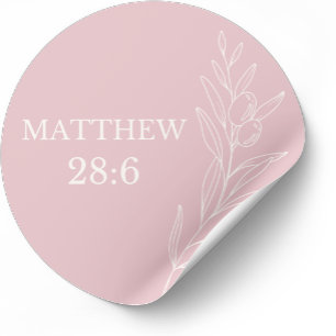 Matthäus 28:6 Ostern Aufkleber – Auferstehung und 
