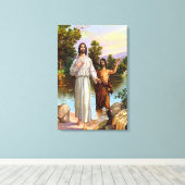 Matthäus 3,13-17 Jesus wird getauft Leinwand (Insitu (Holzboden))
