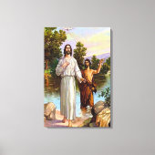 Matthäus 3,13-17 Jesus wird getauft Leinwand (Vorderseite)