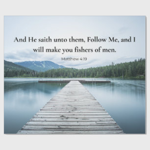 Matthäus 4:19 Jesus sagte: Folgt mir, Bibelvers Geschenkpapier