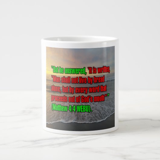 Matthäus 4:4 WEBU Tasse (Vorderseite)