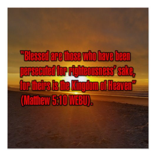 Matthäus 5:10 WEBU Poster (Vorderseite)