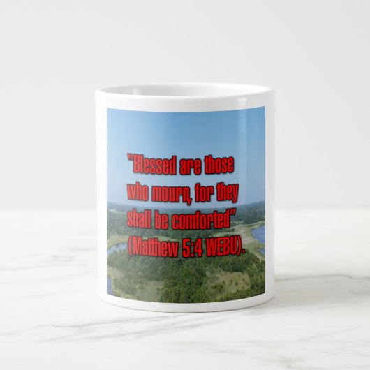 Matthäus 5:4 WEBU Mug Jumbo-Tasse (Vorderseite)