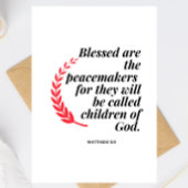 Matthäus 5:9 Bibelvers Weihnachtskarte Feiertagskarte