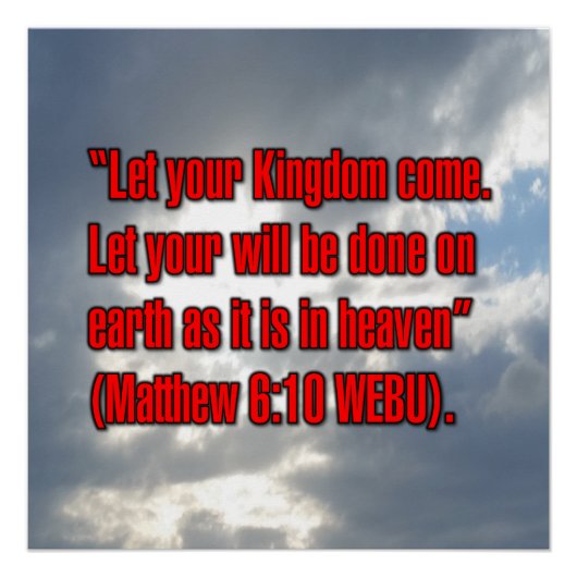 Matthäus 6:10 WEBU Poster (Vorderseite)