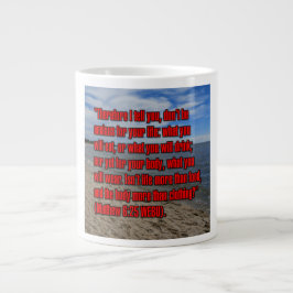 Matthäus 6:25 WEBU Mug Jumbo-Tasse