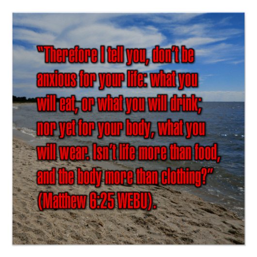 Matthäus 6:25 WEBU Poster (Vorderseite)