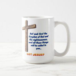 Matthäus 6:33 Kreuz Kaffeetasse