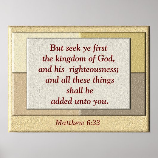 Matthäus 6:33 poster (Vorne)