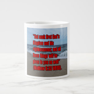 Matthäus 6:33 WEBU Mug Jumbo-Tasse