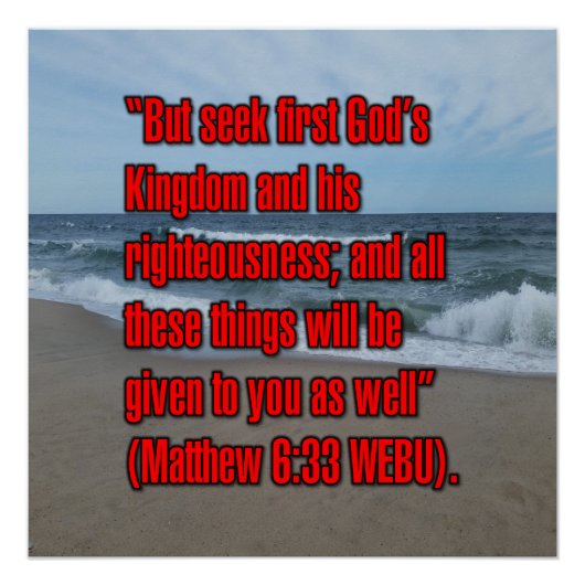 Matthäus 6:33 WEBU Poster (Vorderseite)