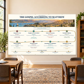 Matthäus-Evangelium-Bibelstudien-Wandbanner 305x18 Banner