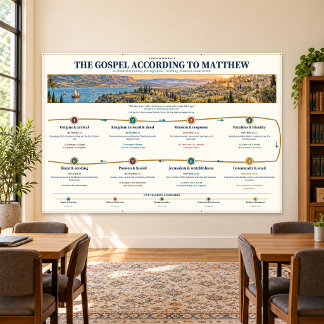 Matthäus-Evangelium-Bibelstudien-Wandbanner 72x48 Banner