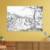 Matthäus Merian: Heidelberg - Hortus Palatinus Leinwanddruck (Insitu (Wohnzimmer))