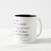 MATTHEUS 6:28 - Kaffeetasse (VorderseiteRechts)