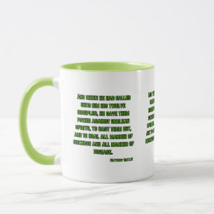 Matthew 10:1 KJV Bible Scripture Two-Tone Tasse