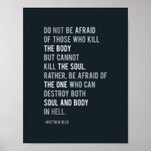 Matthew 10:28 Christliche Bibelvers-Typografie