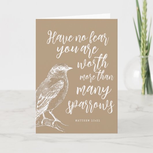 Matthew 10:31 JW Ermutigung geklappt Karte (Vorderseite)