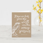 Matthew 10:31 JW Ermutigung geklappt Karte (Gelbe Blume)