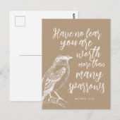 Matthew 10:31 JW Ermutigung Postkarte (Vorne/Hinten)