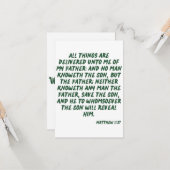 Matthew 11:27 KJV Bible Scripture Grußkarte Karte (Vorderseite/Rückseite Beispiel)