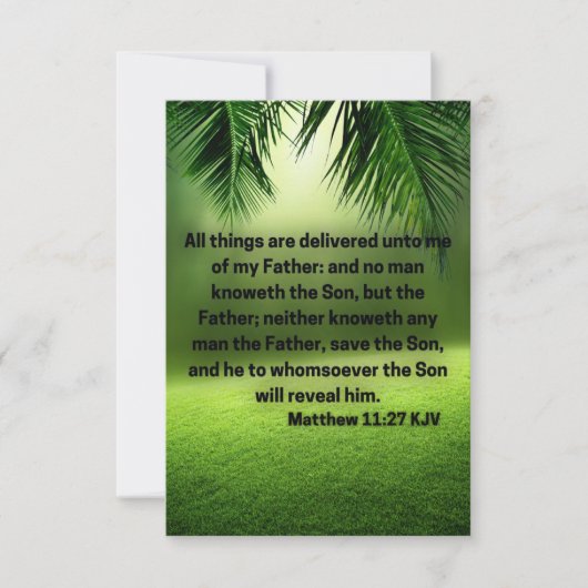 Matthew 11:27 KJV Bible Scripture Pic Greeting Karte (Vorderseite)