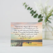 Matthew 11:28-30 Komm zu mir alle, die müde sind Postkarte (Stehend Vorderseite)