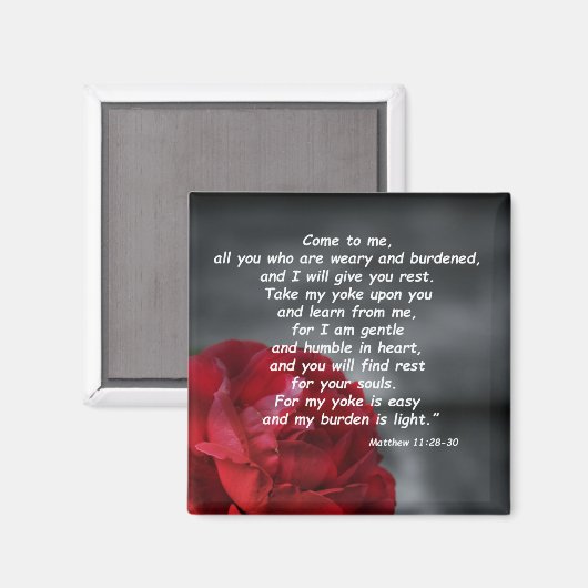 Matthew 11:28-30 magnet (Vorderseite/Rückseite)