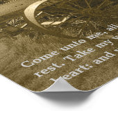 Matthew 11:28-30 Poster (Ecke)