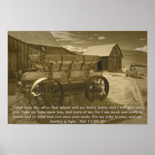 Matthew 11:28-30 Poster (Vorne)