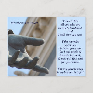 Matthew 11 28 30 Scripture Memory Card Postkarte