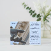 Matthew 11 28 30 Scripture Memory Card Postkarte (Stehend Vorderseite)