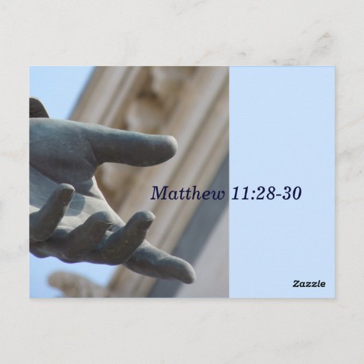 Matthew 11 28 30 Scripture Memory Card Postkarte (Rückseite)