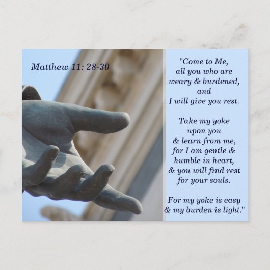Matthew 11 28 30 Scripture Memory Card Postkarte (Vorderseite)