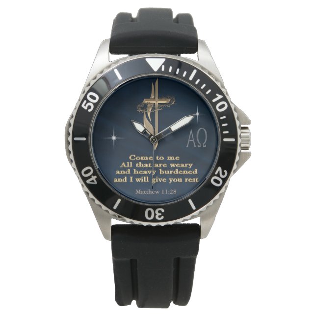 Matthew 11:28 armbanduhr (Vorderseite)