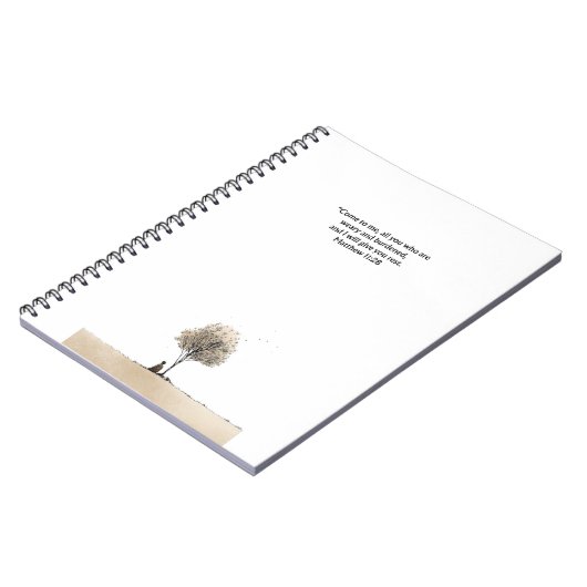 Matthew 11:28 Christian Journal Scripture Notebook Notizblock (Linke Seite)