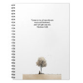 Matthew 11:28 Christian Journal Scripture Notebook Notizblock (Vorderseite)