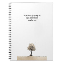 Matthew 11,28 Christliches Tagebuch Schrift Notizb