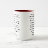 Matthew 11:28 Custom Scripture Two-Tone Coffee Tas Tasse (Zentrum)