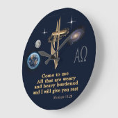 Matthew 11:28  große wanduhr (Winkel)