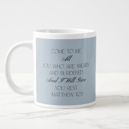 Matthew 11:28 Hope Bible Verse Mug  Jumbo-Tasse (Links)