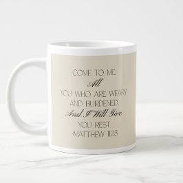 Matthew 11:28 Hope Bible Verse Mug  Jumbo-Tasse